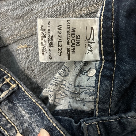 🆕 Silver jeans suki mid Capri jeans size 27 - Picture 4 of 5